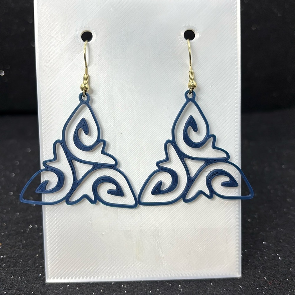 Geometric Blue Earrings